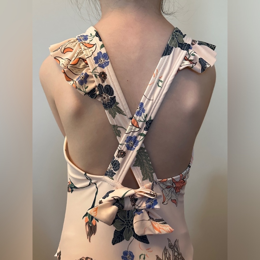 Jessica Simpson Toddler Girl One Piece Floral Print Swimsuit in Size 3T - Picture 6 of 8